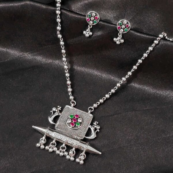 Cultural Radiance Silver Pendant Set