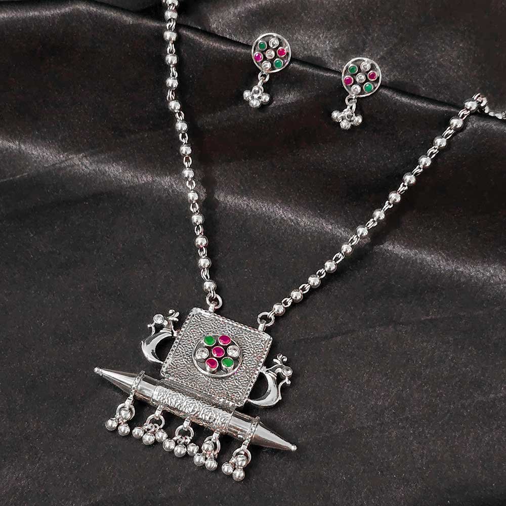 Cultural Radiance Silver Pendant Set