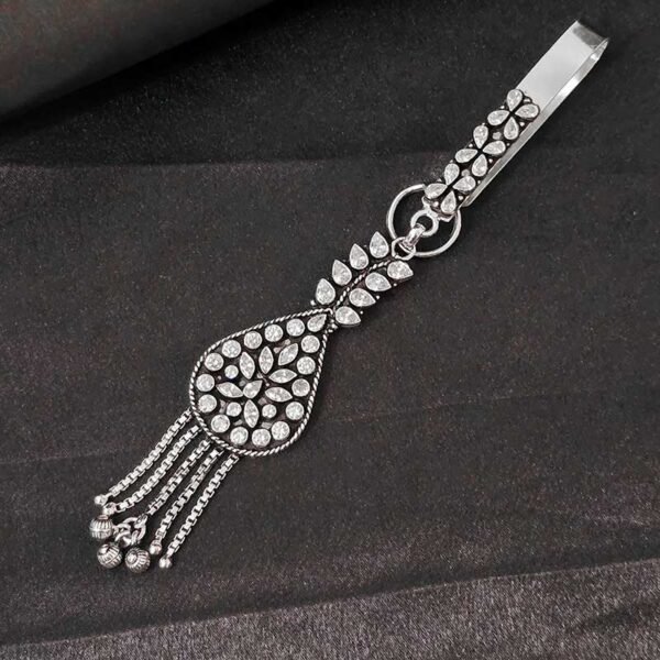 Noorleaf Silver Saree Waist Key Chain