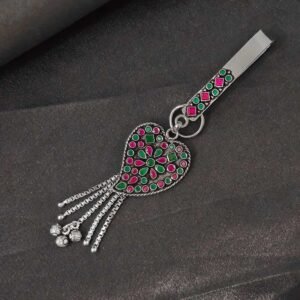Heerja Silver Saree Waist Key Chain