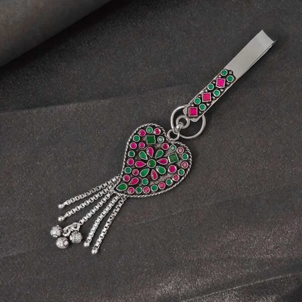 Heerja Silver Saree Waist Key Chain