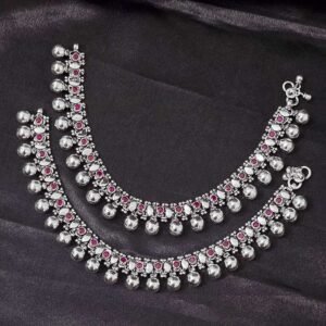 Silver Bell Charm Anklet