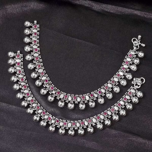 Silver Bell Charm Anklet