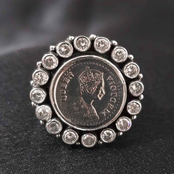 Victorian Majesty Coin Silver Ring