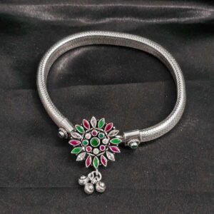 Garden Glow Silver Anklet