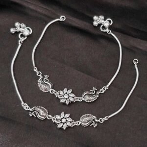 Mayuri 925 Silver Peacock Anklet