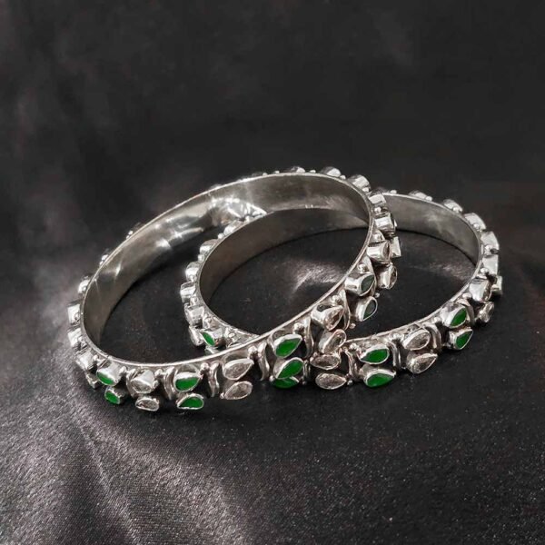 DualTone Pure Silver Bangle - Image 2
