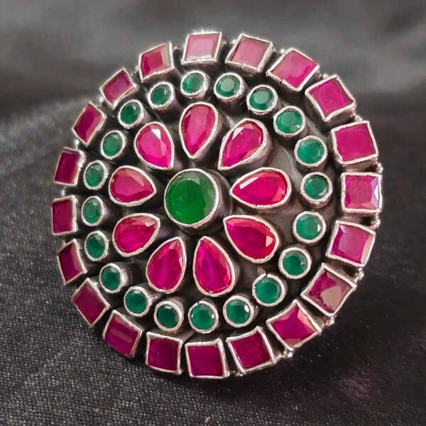 Rang Leela Mandala Silver Ring - Image 2