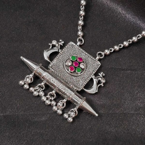 Cultural Radiance Silver Pendant Set - Image 2