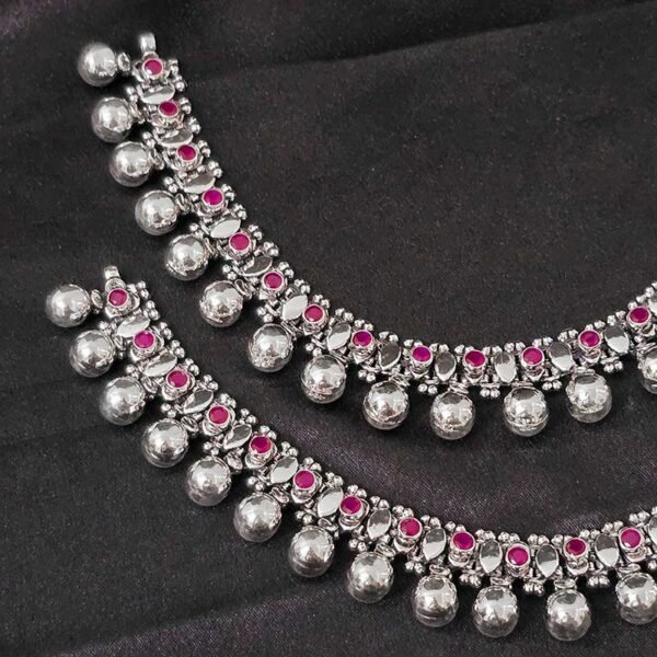 Silver Bell Charm Anklet - Image 2