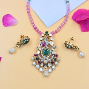 Royal Shine Moissanite Pendant Set