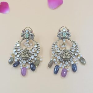 Divine Moissanite Chandbali Earrings