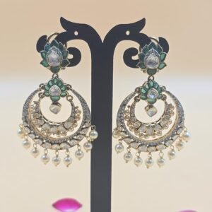 Royal Lotus Moissanite Chandbalis