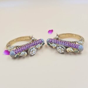Royal Peacock Moissanite Bangle Set