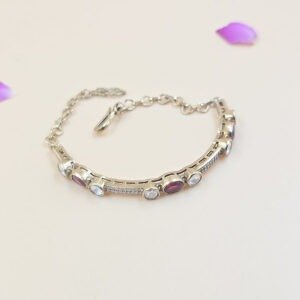 Ruby Glow Moissanite Bracelet