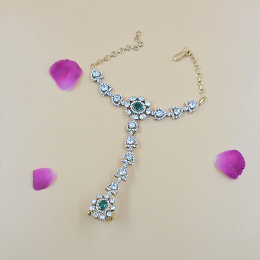 Royal Spark Moissanite Hathphool Bracelet - Image 2