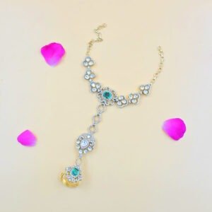 Royal Glow Moissanite Hathphool Bracelet