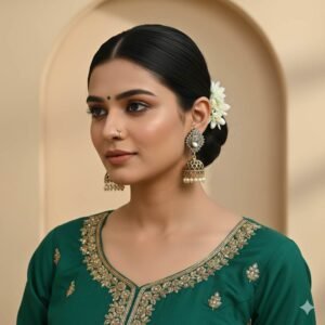 Classic Moissanite Pearl Jhumkas