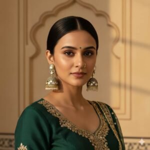 Royal Radiant Moissanite Jhumkas